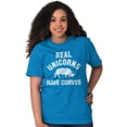 thumbnail image 4 of Real Unicorns Have Curves Rhinoceros Women's Graphic T Shirt Tees Brisco Brands X, 4 of 6