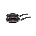 thumbnail image 1 of Juego de 2 sartenes T-fal Antiadherente 20 cm 24 cm Negro, 1 of 3