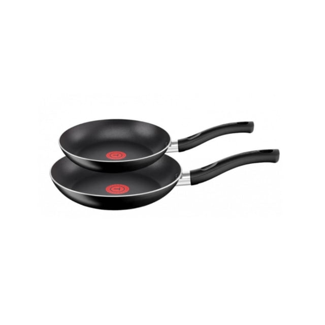 Juego de 2 sartenes T-fal Antiadherente 20 cm 24 cm Negro