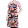 thumbnail image 5 of Pioneer Flower Floral Print Pattern Apron for Women and Men, Cotton Linen Waterproof with Pockets, Adjustable, 33x27 Inch for Kitchen, Gardening, BBQ, Salon, 5 of 6