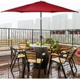 thumbnail image 6 of PRZL 10ft Outdoor Patio Umbrella, Market Table umbrella w/Tilt Adjustment and Crank, 180G Polyester, Garden Canopy for Deck Backyard Pool Indoor Outdoor(Burgundy), 6 of 15