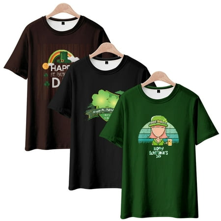 

LANLIN St. Patrick s Day Men s Women s Casual Graphic Tee Shirts Oversized Tshirts For Women Men