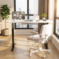 thumbnail image 6 of Furnibear Hand Crank Sit to Stand Desk Frame Adjustable Height Manual Standing Base for 48 Inch Tabletop 110 lbs Capacity Black, 6 of 12