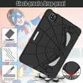 thumbnail image 6 of for iPad Air 10.9 (2022/2020) 5th/4th Case with Bulit-in Kickstand, Screen Protector & Stylus Pen, Soft Silicone & Hard PC 2in1 Hybrid Rugged Spider Armor Protective Cover Kids Man, 6 of 9
