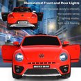thumbnail image 4 of Costway 12V Licensed Volkswagen Beetle Kids Ride On Car w/ Remote Control&FM Radio Red, 4 of 10