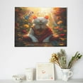 thumbnail image 6 of Naloa Sunshine Flower Meditating Cat Print Canvas Picture,Wall Pictures, Modern Decorative Poster,Art Prints for Bedroom, Toilet, 40 x 30 cm, Built-in Wooden Frame, 6 of 6