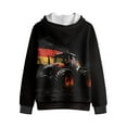 thumbnail image 2 of Chririnla Tractor Black Hooded Pullover for Girls and Teens - girls Fuzzy Sweatshirt Soft Fuzzy Sweatshirt for Travel and Daily Use, 2 of 7