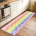 thumbnail image 2 of Easter 2'x6' Runner Rugs for Hallway Kitchen Bedside Non Slip, Spring Rabbit Silhouette Colorful Rainbow Graffiti Entryway Rug Runners with Rubber Backing, Long Carpet Runner for Laundry Room, 2 of 8