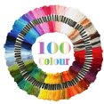thumbnail image 3 of Cuadros Decorativos Hilo de punto de cruz de 100 Uds.kit de línea de hilo de coser de bordado DIY colorido Ndcxsfigh Nuevos Originales, 3 of 8