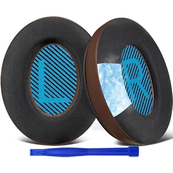wonima02 Cooling-Gel Earpads Cushions for Bose Headphones, Replacement Ear Pads for Bose QuietComfort 15 QC15 QC25 QC2 QC35/Ae2 Ae2i Ae2w/SoundTrue & SoundLink Around-Ear & Around-Ear II - Coffee