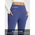 thumbnail image 6 of BALEAF Womans Fleece Lined Pants Winter Thermal Warm Yoga Pants Flare Leggings Waterproof Warm Bell Bottom Leggings with Pockets 29'' Blue L, 6 of 6