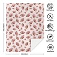 thumbnail image 5 of Football Bow Pink Pattern Soft Sherpa Fleece Throw Blanket, Warm Cozy Plush Blanket for Sofa Bed Couch, All Season, 30"x40", 5 of 5