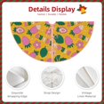 thumbnail image 3 of Zufioo Strawberry Print Imitation linen Christmas Tree Skirt Hemming Style for Christmas Tree Christmas Party Home Decorations-36", 3 of 6
