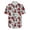 B-Red, variant on Luwomo Men's Shirt Stretch Business Short Sleeve Lapel Floral Print Button Clothing