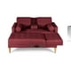 thumbnail image 4 of Sala Modular Reversible Makora Tyson Con Memory Foam, Color Rojo, Lino Respaldo Reclinable De 3 posiciones., 4 of 10