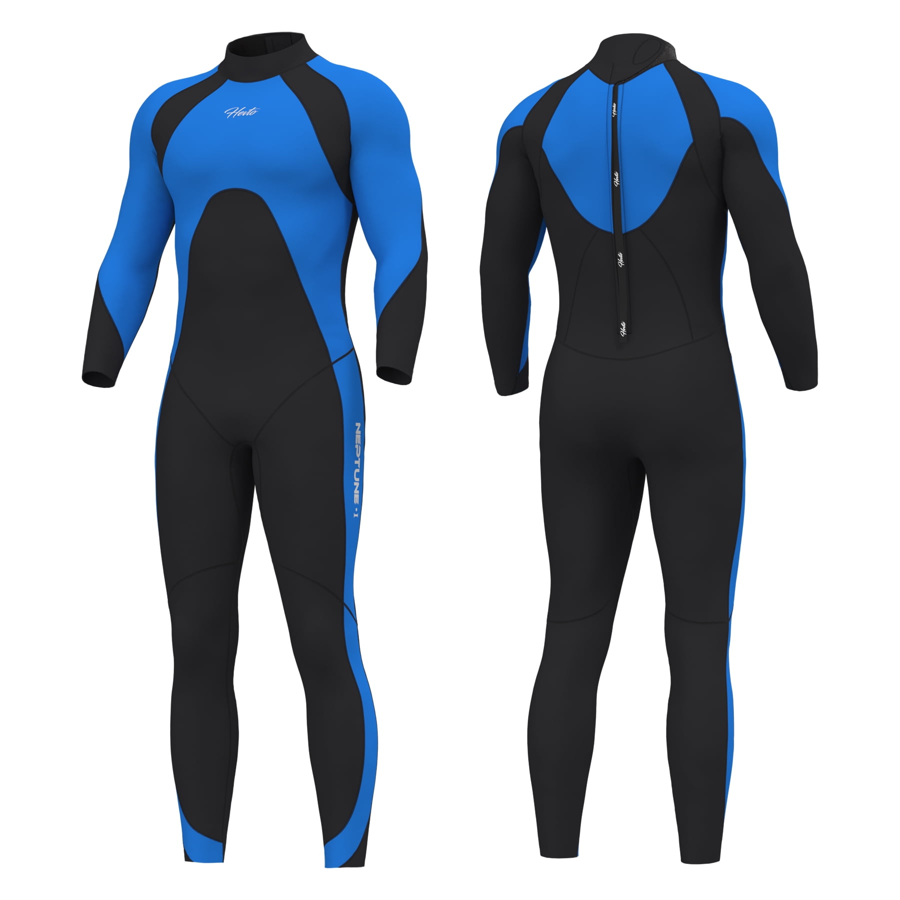Hevto Wetsuits Men 3mm Neoprene Full Diving Suits Surfing Swimming Long