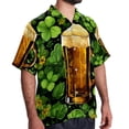 thumbnail image 2 of Saint Patrick's Day Men's Short Sleeve Button Down Casual Poplin Shirts for Summer Beach, Printed Design - Unisex, 2 of 6