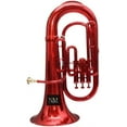 thumbnail image 1 of Brass Bb Flat Musical Instrument Euphonium 3 Valve With Free Hard Case Mouthpiece (Red), 1 of 4