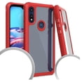 thumbnail image 5 of For Motorola Moto E 2020 XT2052DL / Moto E7 XT20522PP Prozkin Shockproof Hybrid Cell Phone Cover Case - Red, 5 of 5