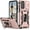 Rose Gold-Long Stand, variant on for Moto G Stylus 5G 2022 Case with Slide Camera Cover Drop Tested Military Grade Heavy Duty Protective Durable Sturdy Rotate Ring Kickstand Phone Case for Moto G Stylus 5G(Rose Gold)