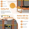 thumbnail image 5 of Topcobe 5 Feet Kids 3-in-1 Game Trampoline with Enclosure Net Spring Pad, Recreational Trampolines for Kids, Large Trampoline for Outdoor Backyards-Blue, 5 of 9