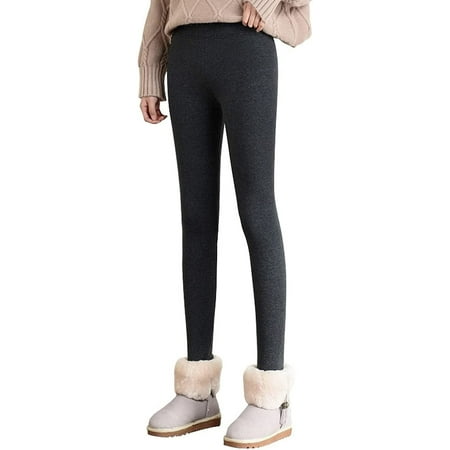 

CoCopeaunt Winter Warm Sherpa Fleece Lined Tights High Waist Leggings Control Top Fleece Pantyhose Fake Slim Pant
