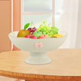 thumbnail image 1 of Pedestal Bowl Bandeja de alimentos Bandeja para la de almacenamiento Decoración de drenaje desmontable Soporte de vegetales para reuniones familiares Beige, 1 of 10
