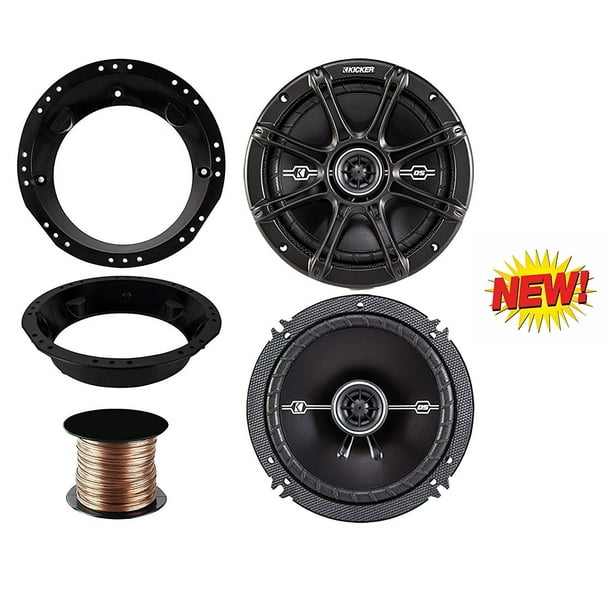 98 13 Harley Speaker Bundle 2x Of Kicker 6 5 Inch 480 Watts 2 Way Ds Series Black Car Stereo Coaxial Speakers Speaker Mounting Rings For