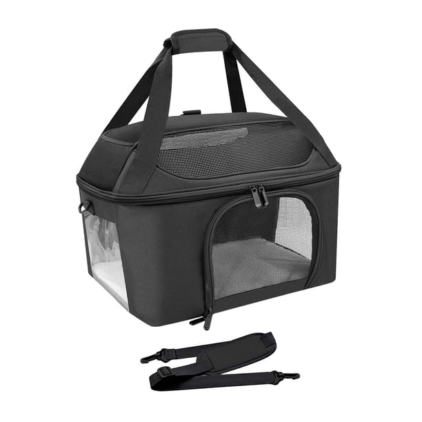 Transportín para Mascotas perfecl Resistente Ligero Portátil Con Lados Suaves Negro