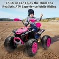 thumbnail image 2 of OUYAWEI 24V 2 Seater Ride On ATV Car Dual 550W Motor Electric 4 Wheeler Off-Road LED Lights Music Pink, 2 of 6