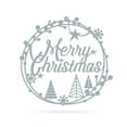thumbnail image 6 of RealSteel: Merry Christmas Holiday Steel Sign - Festive Metal Wall Décor for Indoor/Outdoor Display (Type2/24"/ Textured Silver), 6 of 11