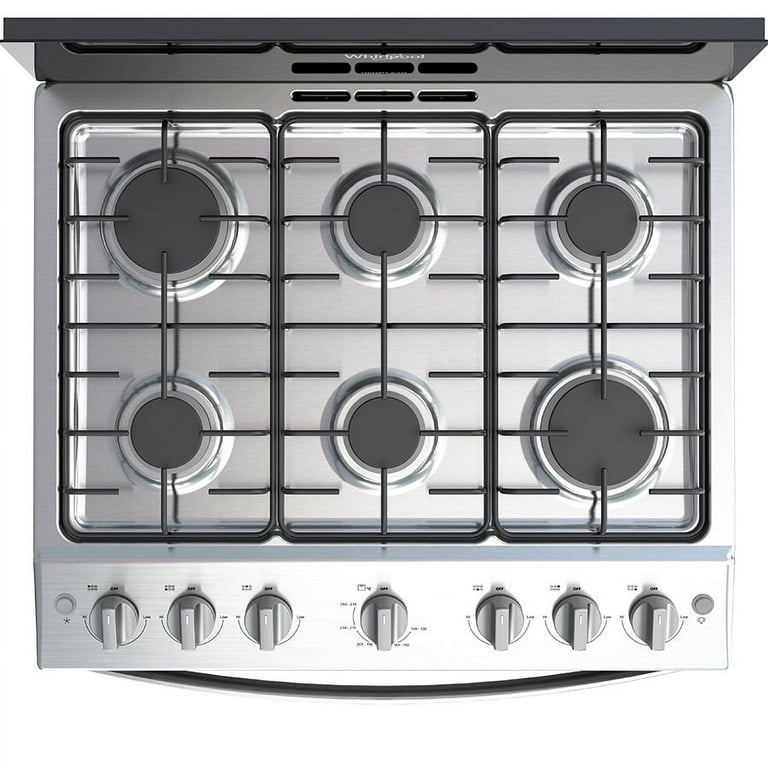 Whirlpool 6 2024 burner gas range