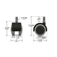 thumbnail image 2 of Slipstick Rubber 2 Caster Wheels CB680, Black and Gray, 5 Count, 2 of 4