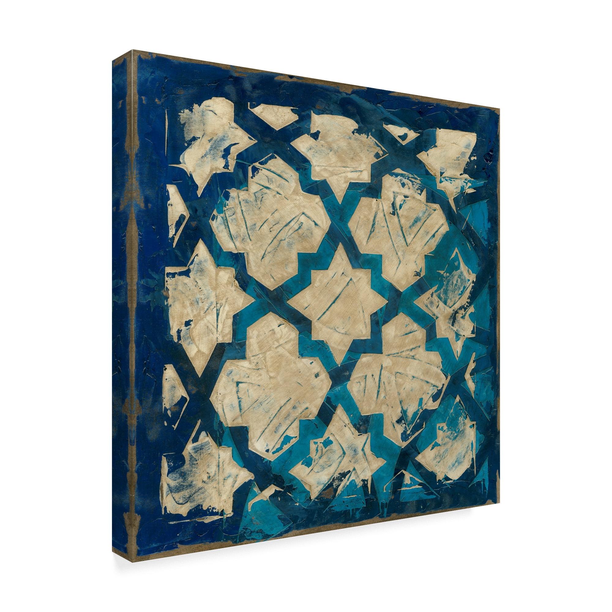 Trademark Fine Art 'Stained Glass Indigo I' Canvas Art by Megan Meagher