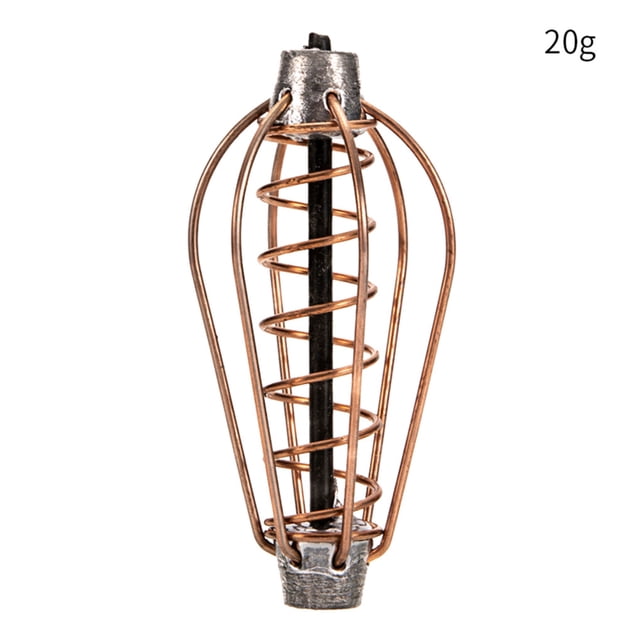 Yuarrent Alimentador de pesca, señuelo, jaula de cebo, pintura en aerosol portátil, cesta de resorte, alimentador de pesca, jaula de cebo, Pescar 20g