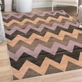 thumbnail image 1 of Chevron Decorative Rug, Zig Zag Lines Pattern on Wooden Looking Background Rustic Home Print, Quality Carpet for Bedroom Dorm and Living Room, 6 Sizes, Pale Lilac, by Ambesonne, 1 of 4