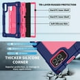 thumbnail image 3 of Hoibon For Digiland DL 1050 / Digiland S10 Tablet 10.1 inch MEIZE D115 KADYBE D115 Case&Shoulder Strap Kickstand Cover for ANTEMPER D106/TOOTON K110 K118/Relndoo YOBANSE T618 10.1" Tablet (NavyPink), 3 of 6
