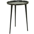 thumbnail image 5 of DecMode 15" x 21" Black Aluminum Accent Table with Tray Top, 1-Piece, 5 of 7