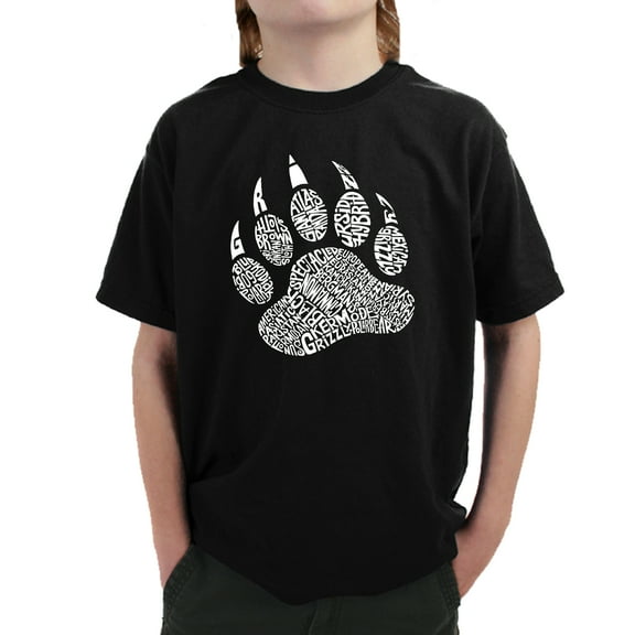 LA Pop Art Boy's Word Art T-shirt - Types of Bears