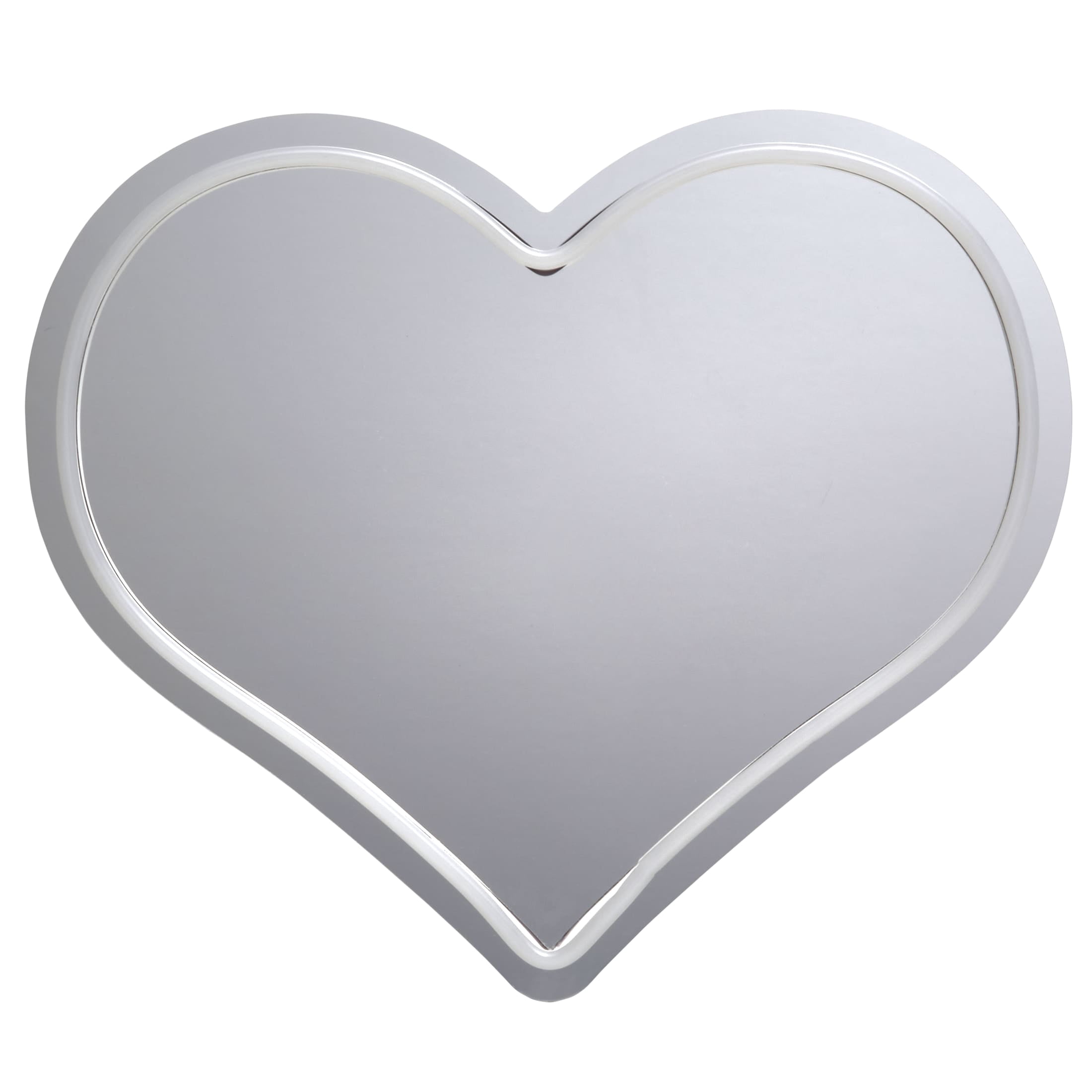Melannco 13 X 11 inch Heart Shaped Mirror with Neon Led Lights