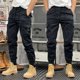 thumbnail image 3 of Pantalones cargo multibolsillos verdes para senderismo al aire libre para hombre, pantalones para hombre, color caqui, con múltiples bolsillos, ropa emo de otoño, más barata, nueva, suelta, 3 of 5
