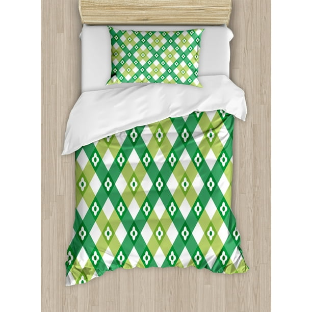 Floral Twin Size Duvet Cover Set, Striped Retro Flower ...