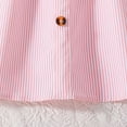 thumbnail image 5 of MEZZALL Toddler Girls Summer Casual Dress Sleeveless A-Line Button Down Ruffle Hem Striped Dresses Versatile Baby Wear, 5 of 9