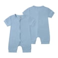 thumbnail image 2 of Ruyang 4th of July Unisex Baby Clothes Baseball Print Zip Up Romper USA Flag Jumpsuit Shorts Independence Day Bodysuit, 2 of 3