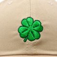 thumbnail image 5 of DALIX Four Leaf Clover Hat Baseball Cap St. Patrick's Day Cotton Caps Khaki, 5 of 7
