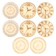 thumbnail image 3 of Wooden Crafts,8 Pcs Wood Cutouts Clock Pattern Cutouts Wood Slices Enhanced Features, 3 of 5
