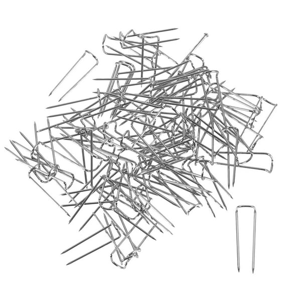 WRISTBIQUE 100 Pins Pack Push Pins Silver Stainless Steel U Shape For Craft Enthusiasts Quilting Pin For Crafts