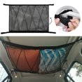 thumbnail image 7 of Car Ceiling Storage Net, Suv Cargo Organizer Bag, Zippered Roof Pocket, Heavy-duty Buckle Closure, for Car Roof Storage and Overhead Gear Organization, Gray, by FAJHHA, 7 of 7