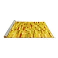 thumbnail image 2 of Ahgly Company Machine Washable Indoor Rectangle Abstract Yellow Contemporary Area Rugs, 2' x 5', 2 of 4