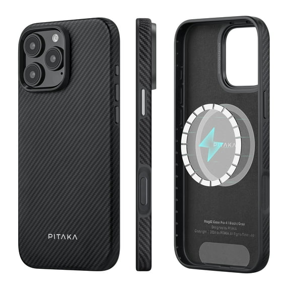 Funda Pitaka para iPhone 16 Pro Max con MagSafe negro/gris